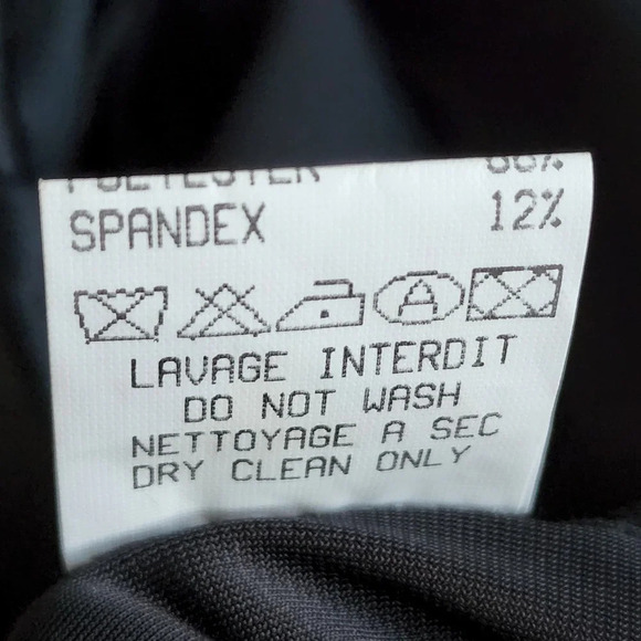 Sagaie France Vintage Womens Designer Satin Velor Tuxedo Body Suit Size 2 Black - Picture 12 of 16